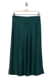 Nordstrom Rack Textured Satin Midi Skirt In Green