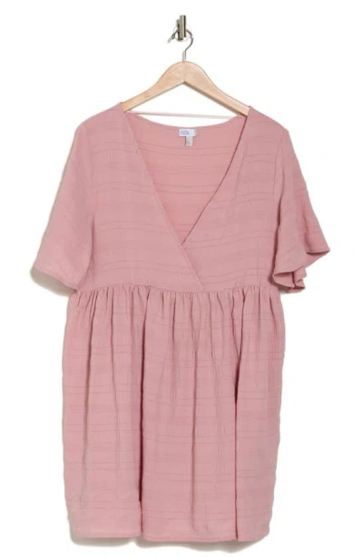 Nordstrom Rack Textured Tunic Cover-up Dress In Pink Zephyr