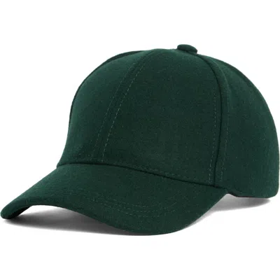 Nordstrom Rack Textured Wool Baseball Cap In Green