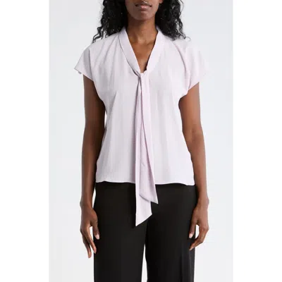 Nordstrom Rack Tie Neck Flutter Sleeve Top In Pink