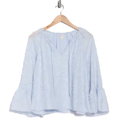 Nordstrom Rack Tie Neck Long Sleeve Top In Blue