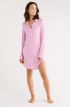 Nordstrom Rack Tranquility Button Front Nightshirt In Pink