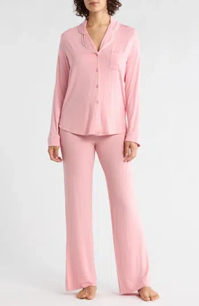 Nordstrom Rack Tranquility Long Sleeve Shirt & Pants Pajamas In Pink