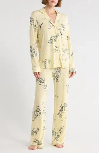 Nordstrom Rack Tranquility Long Sleeve Shirt & Pants Pajamas In Yellow