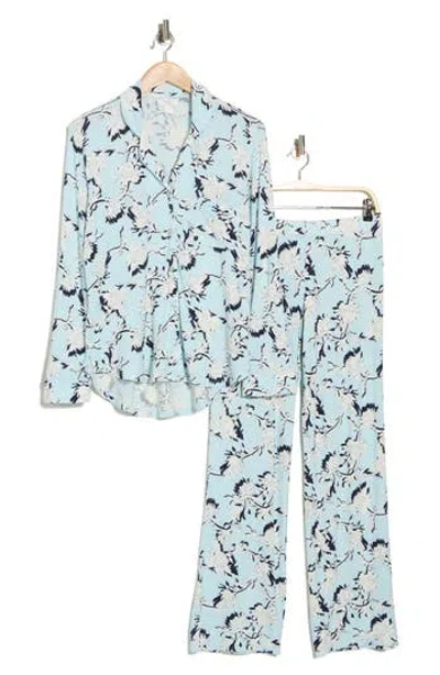 Nordstrom Rack Tranquility Long Sleeve Shirt & Pants Pajamas In Blue