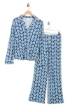 Nordstrom Rack Tranquility Long Sleeve Shirt & Pants Pajamas In Blue
