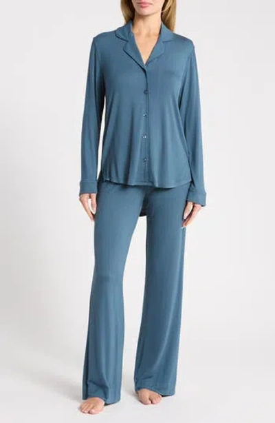 Nordstrom Rack Tranquility Long Sleeve Shirt & Pants Pajamas In Blue
