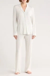 Nordstrom Rack Tranquility Long Sleeve Shirt & Pants Pajamas In White