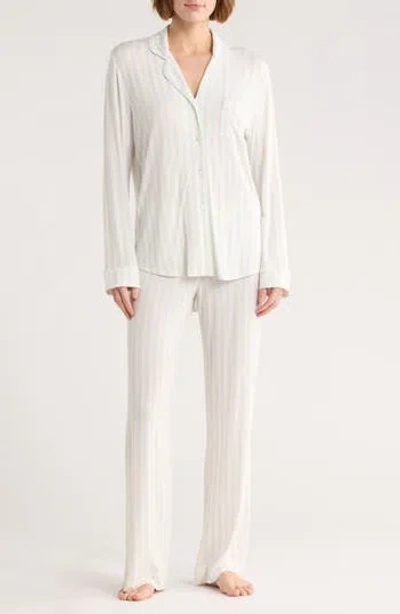 Nordstrom Rack Tranquility Long Sleeve Shirt & Pants Pajamas In White