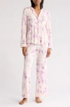 Nordstrom Rack Tranquility Long Sleeve Shirt & Pants Two-piece Pajama Set In Ivory Brush Wash