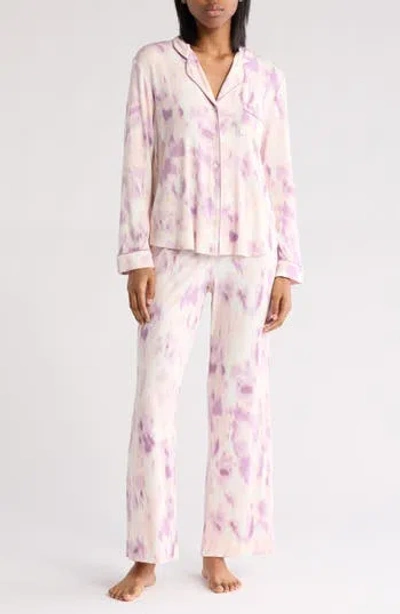 Nordstrom Rack Tranquility Long Sleeve Shirt & Pants Two-piece Pajama Set In Ivory Brush Wash