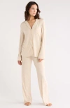 Nordstrom Rack Tranquility Long Sleeve Shirt & Pants Two-piece Pajama Set In Neutral