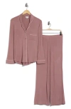 Nordstrom Rack Tranquility Long Sleeve Shirt & Pants Two-piece Pajama Set In Purple Moon