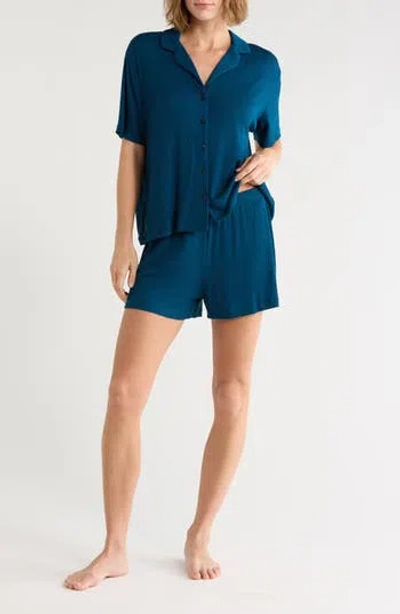 Nordstrom Rack Tranquility Rib Shortie Pajamas In Blue