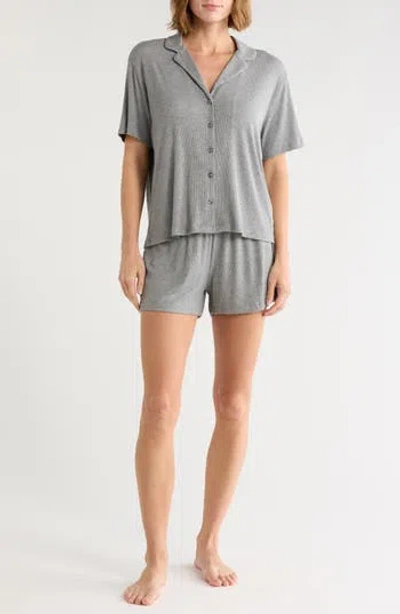 Nordstrom Rack Tranquility Rib Shortie Pajamas In Gray