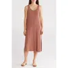 Nordstrom Rack Tranquility Rib Tank Nightgown In Brown Clove