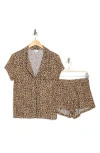 Nordstrom Rack Tranquility Shortie Pajamas In Beige Sand Animal Multi