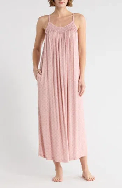 Nordstrom Rack Tranquility Smocked Nightgown In Pink
