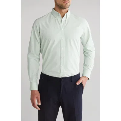 Nordstrom Rack Trim Fit Button-down Dress Shirt In Green Quiet