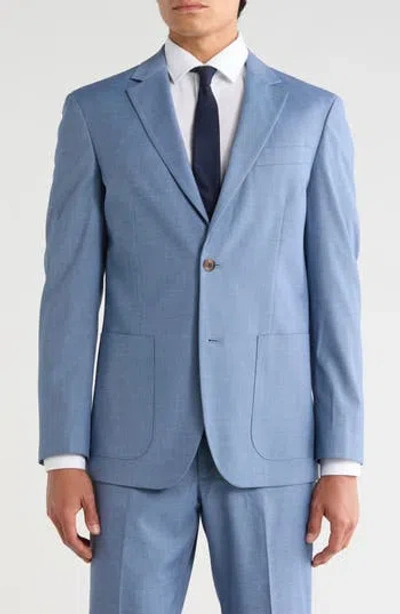 Nordstrom Rack Trim Fit Twill Sport Coat In Light Blue Texture