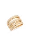 Nordstrom Rack Triple Band Ring In Gray
