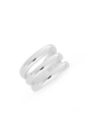 Nordstrom Rack Triple Band Ring In Silver