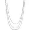 Nordstrom Rack Triple Layer Bar Chain Necklace In Metallic