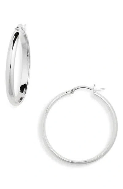 Nordstrom Rack Tube Hoop Earrings In Silver