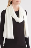 Nordstrom Rack Twill Wrap Scarf In White