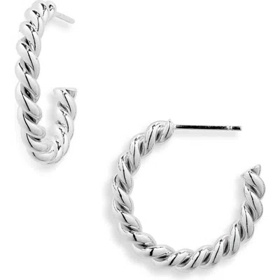 Nordstrom Rack Twist Hoop Earrings In White
