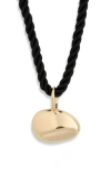 Nordstrom Rack Twisted Cord Sculpted Pendant Necklace In Gold