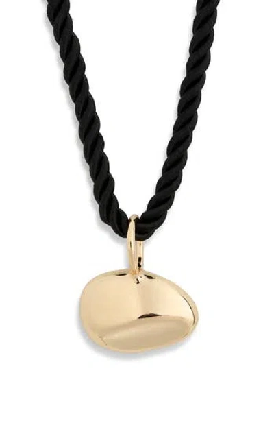 Nordstrom Rack Twisted Cord Sculpted Pendant Necklace In Gold