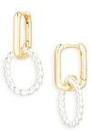 Nordstrom Rack Twisted Link Drop Huggie Hoop Earrings In Multi