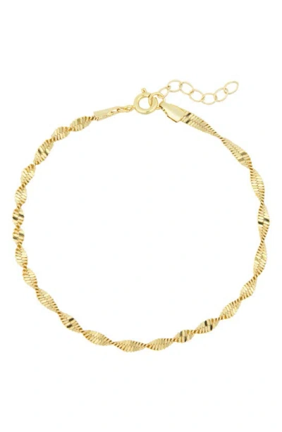 Nordstrom Rack Twisted Snake Chain Anklet In Gold