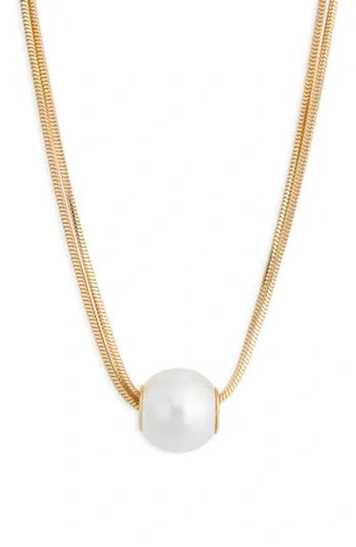 Nordstrom Rack Two Layer Chain Necklace In Gold