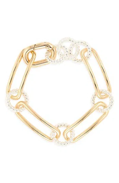 Nordstrom Rack Two-tone Mixed Chain Bracelet In Gold