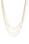 Nordstrom Rack Two-tone Snake Chain Layered Necklace In Multi