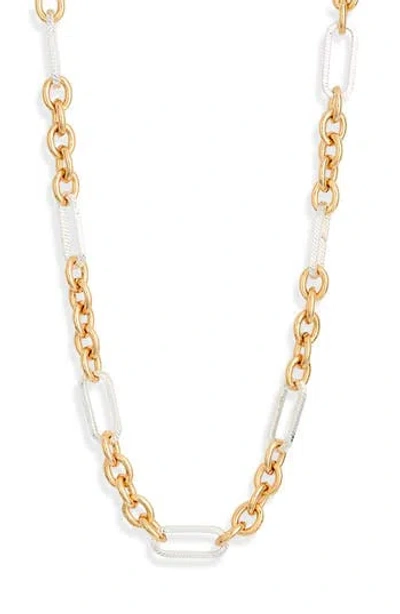 Nordstrom Rack Two-tone Bar & Link Chain Necklace In Multi