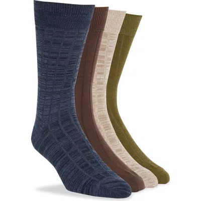 Nordstrom Rack Ultrasoft 5-pack Ribbed Dress Socks In Multi
