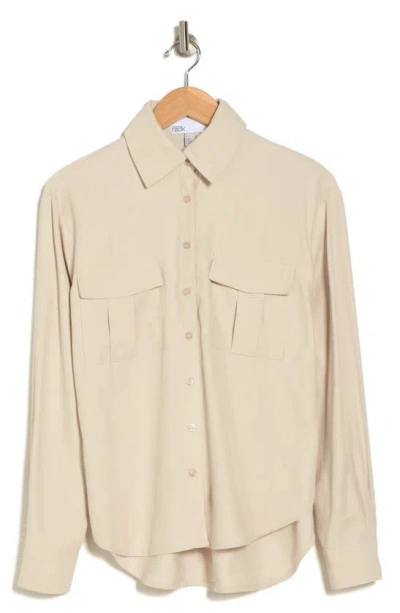 Nordstrom Rack Utility Long Sleeve Button-up Shirt In Neutral