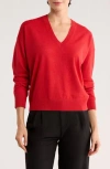 Nordstrom Rack V-neck Pullover Sweater In Red