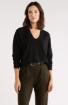 Nordstrom Rack V-neck Pullover Sweater In Black
