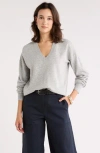 Nordstrom Rack V-neck Pullover Sweater In Gold