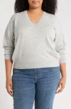 Nordstrom Rack V-neck Pullover Sweater In Gray
