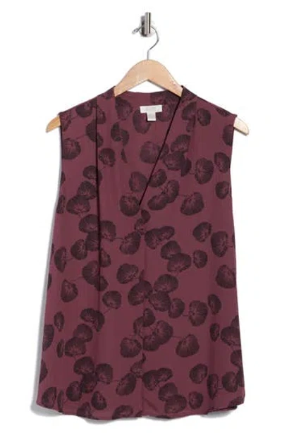 Nordstrom Rack V-neck Shell In Burgundy