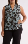 Nordstrom Rack V-neck Shell In Grey Mineral Wind Floral