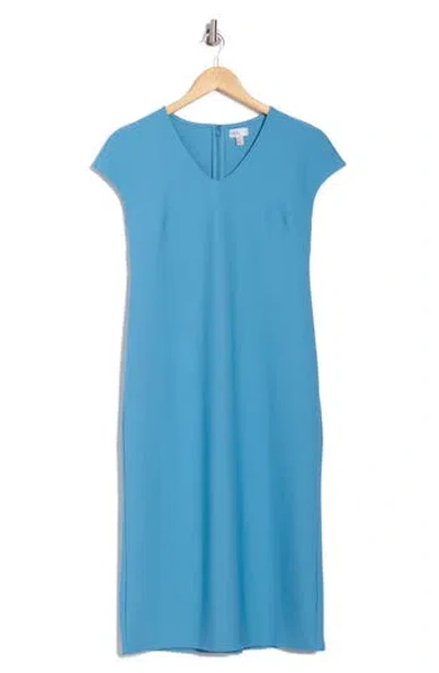 Nordstrom Rack V-neck Shift Dress In Blue Niagara