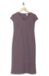 Nordstrom Rack V-neck Shift Dress In Grey Excalibur