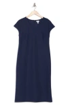 Nordstrom Rack V-neck Shift Dress In Navy Blazer