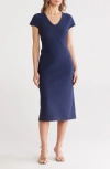 Nordstrom Rack V-neck Shift Dress In Navy Blazer